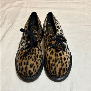 NWOT Vintage Y2K Tread Air Made in England Leopard Print Unisex Oxford Shoes